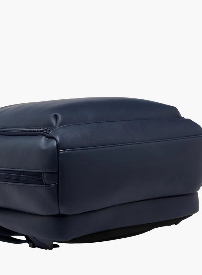 DUCHINI NAVY Solid Backpack With Adjustable Straps for Men | Best Price UAE